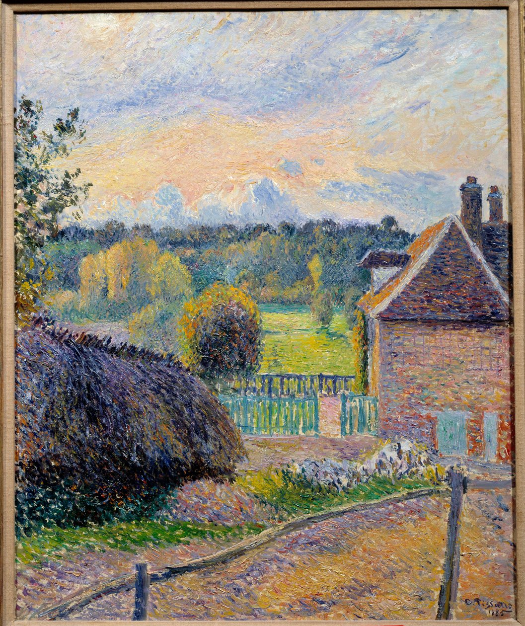 Dom szaleństwa w Eragny Obraz Camille Pissarro (1830-1903) 1885 Muzeum Sztuk Pięknych w Grenoble autorstwa Camille Jacob Pissarro