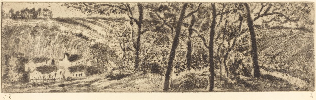 Długi krajobraz (Paysage en long) autorstwa Camille Pissarro