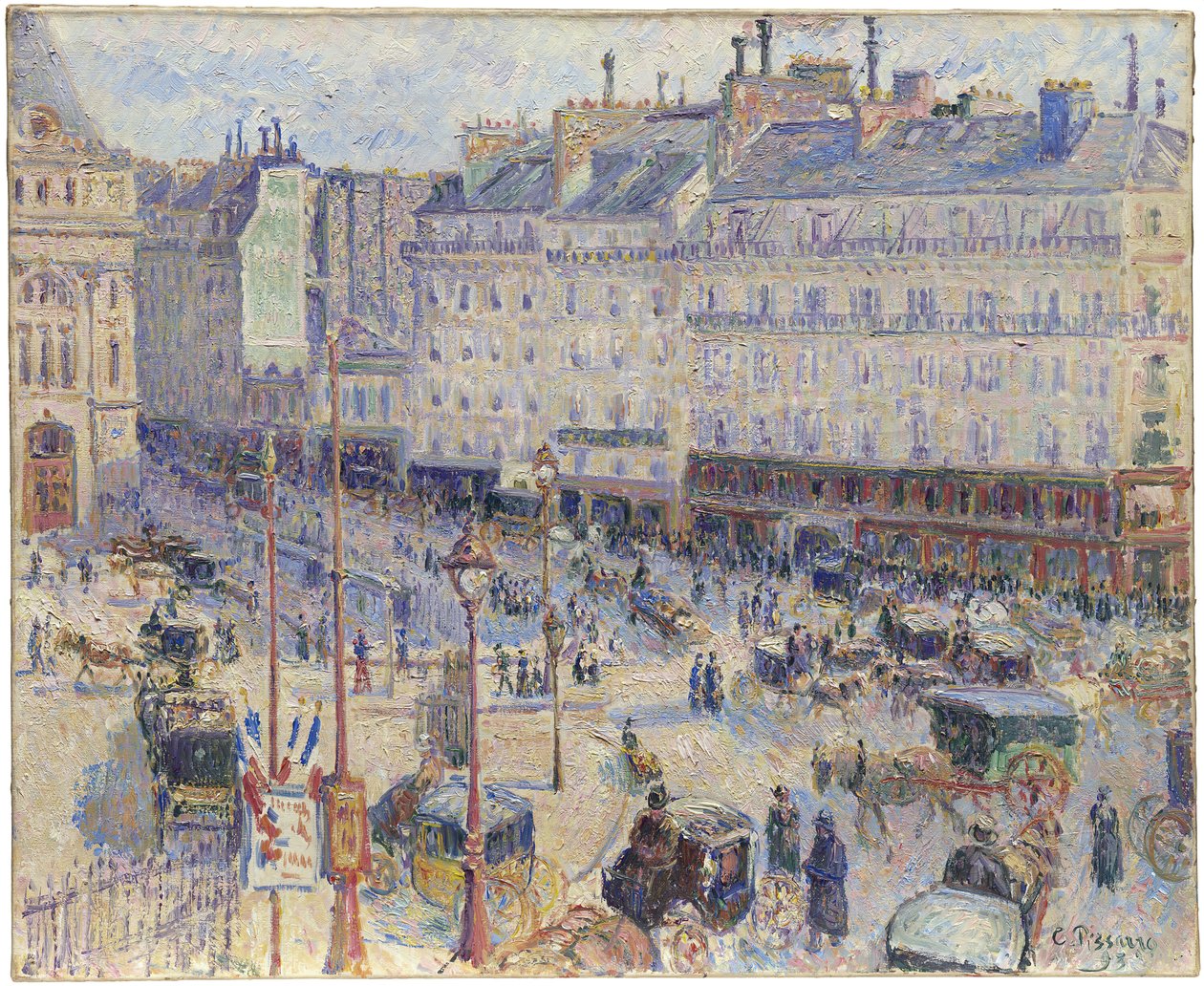 Place du Havre, Paryż, 1893. autorstwa Camille Pissarro