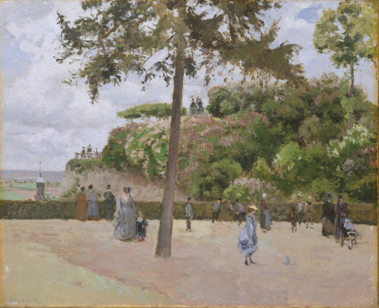 Ogród publiczny w Pontoise autorstwa Camille Jacob Pissarro