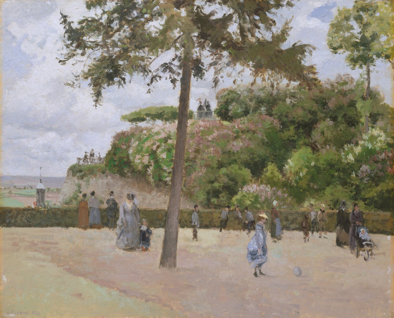 Ogród publiczny w Pontoise, 1874. autorstwa Camille Jacob Pissarro