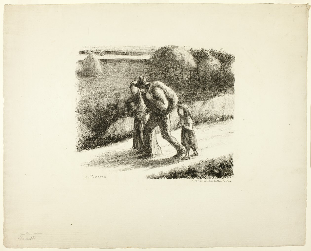 Włóczędzy autorstwa Camille Pissarro