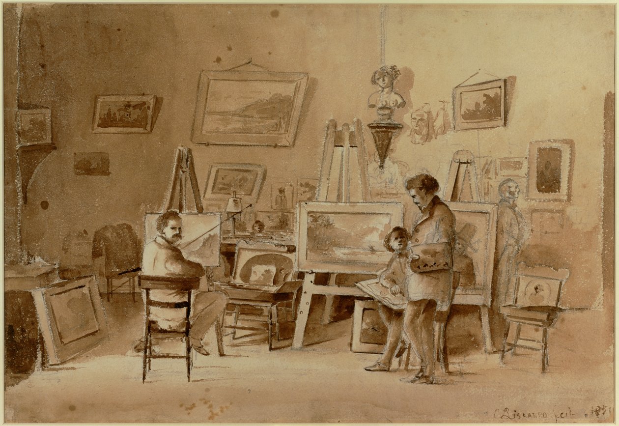 Studio artysty, Caracas, Wenezuela Szkic ... autorstwa Camille Pissarro