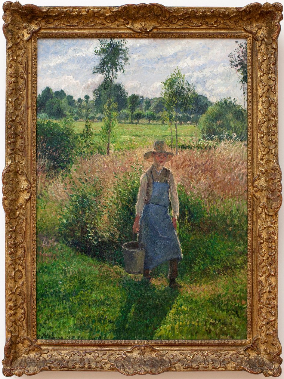 Ogrodnik. Obraz Camille Pissaro (1830-1903), olej na płótnie autorstwa Camille Jacob Pissarro