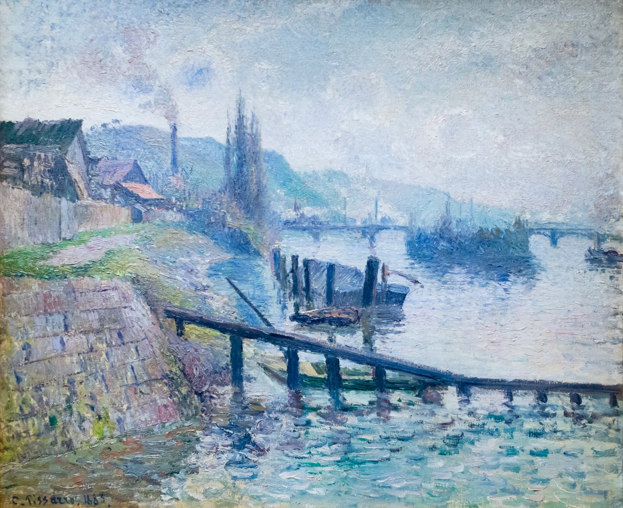 Wzgórze Świętej Katarzyny w Rouen autorstwa Camille Pissarro