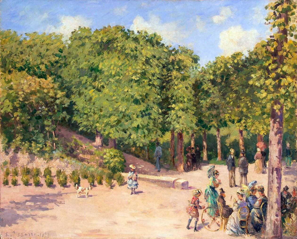 Park Miejski w Pontoise”, 1873. autorstwa Camille Pissarro