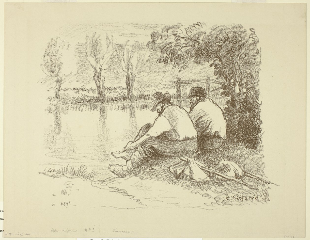 Włóczędzy autorstwa Camille Pissarro