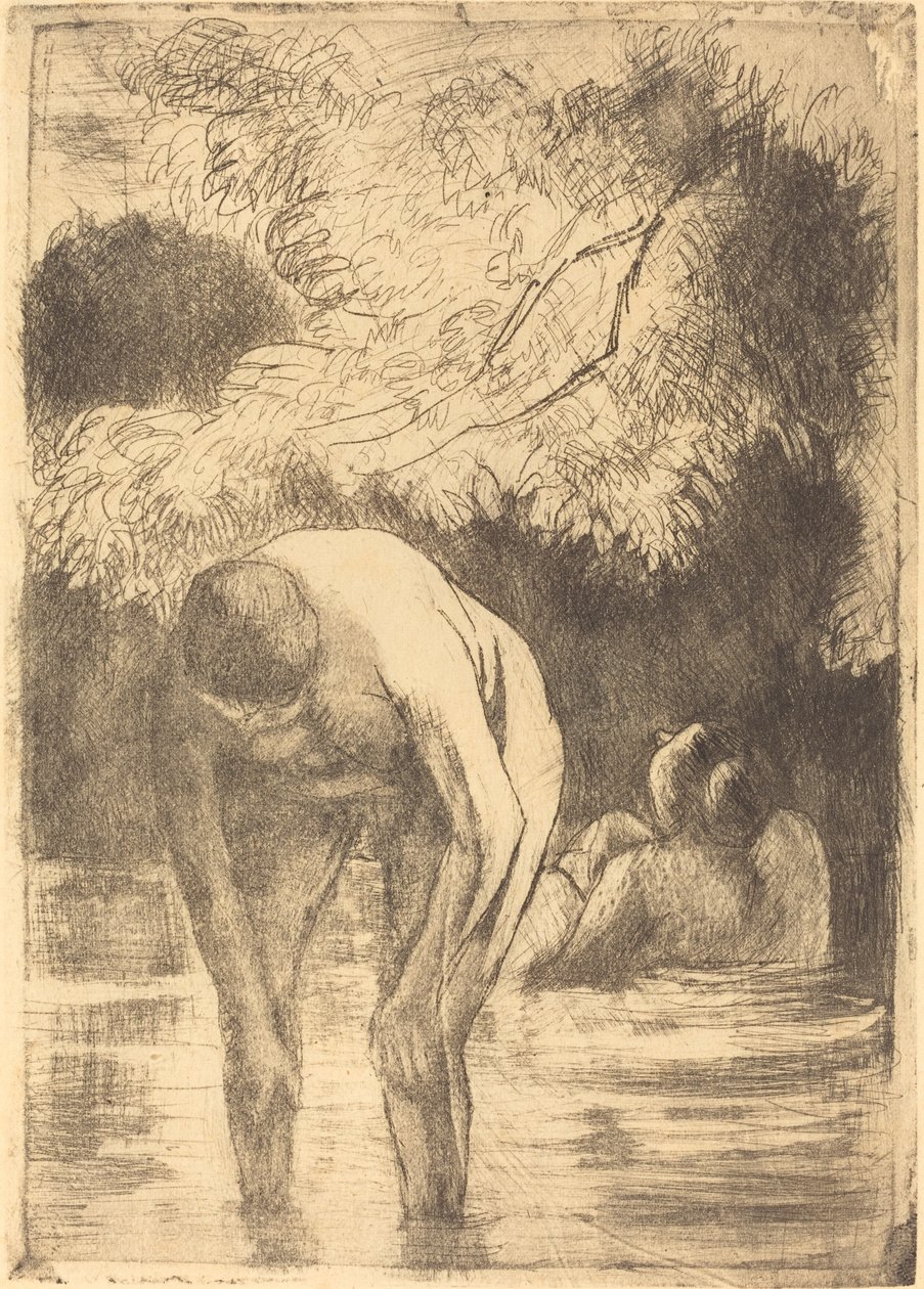 Dwie kąpiące się kobiety Dwie kąpiące się, 1895. autorstwa Camille Pissarro