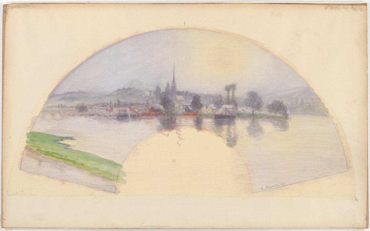 Widok na Rouen autorstwa Camille Pissarro