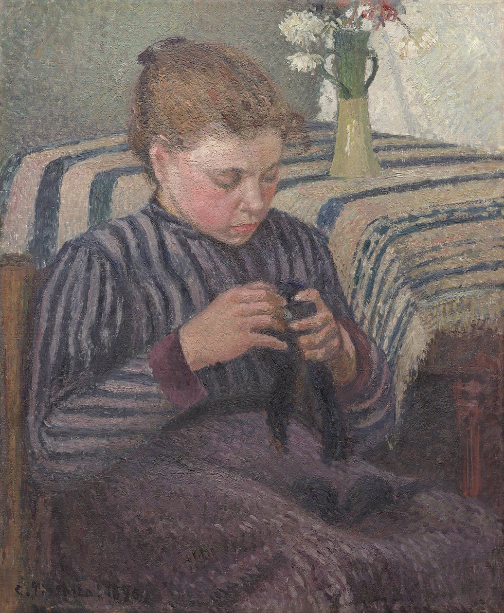 Naprawianie kobiety autorstwa Camille Pissarro