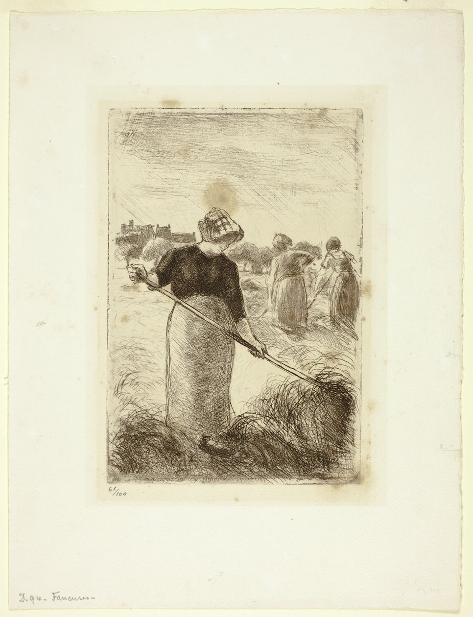 Kobiety podrzucające siano autorstwa Camille Pissarro