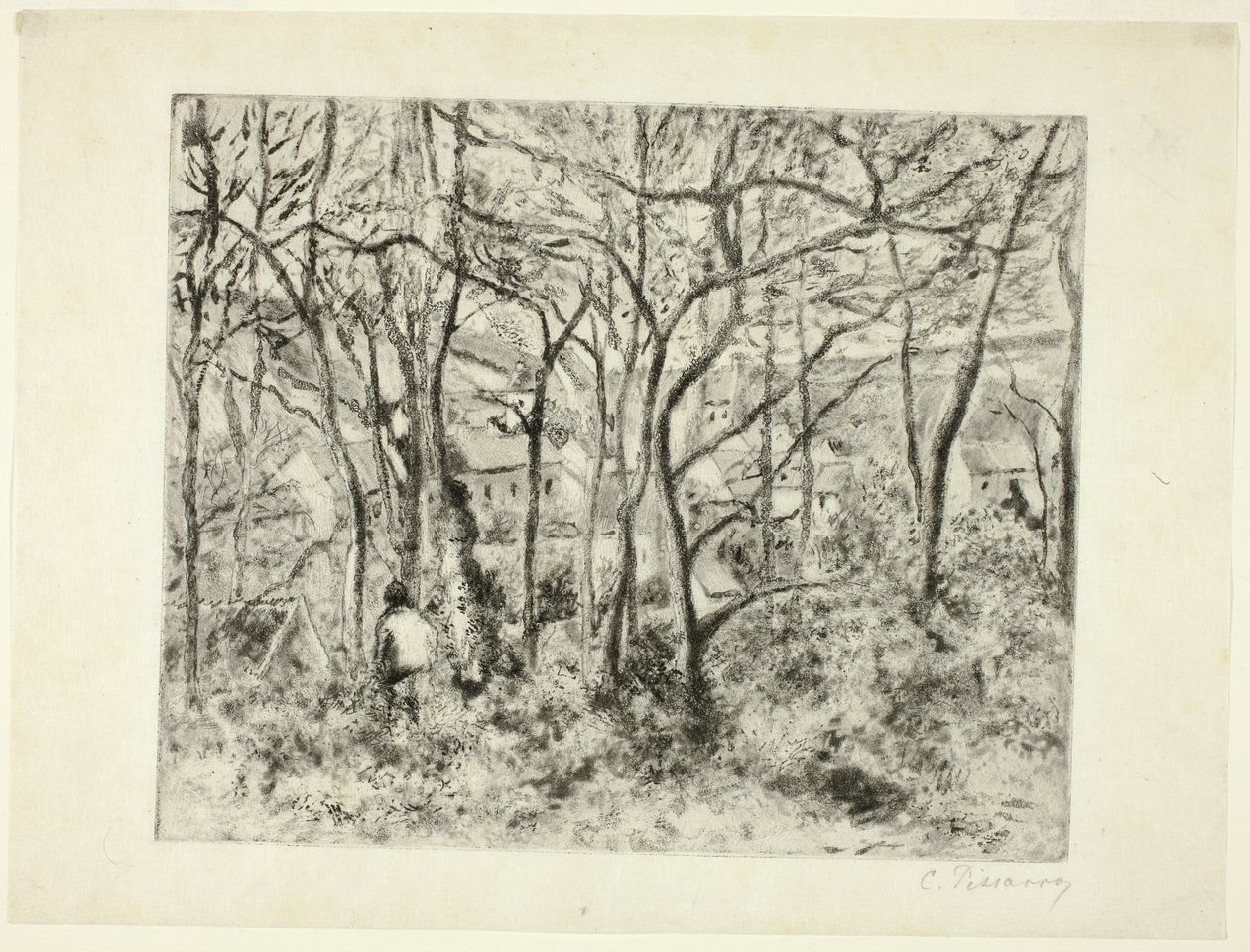 Lasy w Ermitażu autorstwa Camille Pissarro