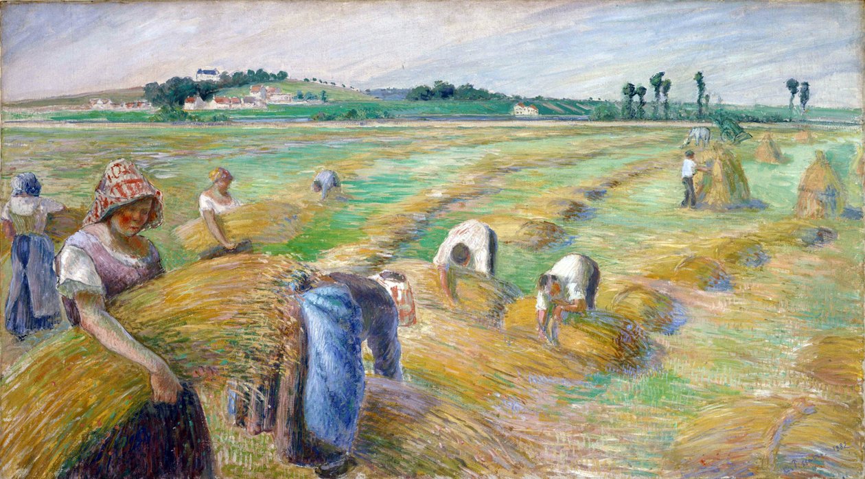 „Żniwa” Obraz Camille Pissarro (1830-1903) Wymiary 70,3x126 cm 1882 Narodowe Muzeum Sztuki Zachodniej, Tokio autorstwa Camille Pissarro