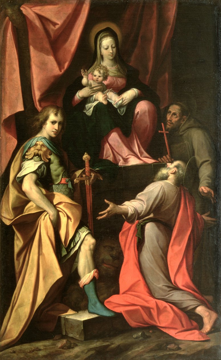 Madonna z Dzieciątkiem ze św. Witalisem, św. Hieronima i św. Franciszkiem autorstwa Camillo Procaccini