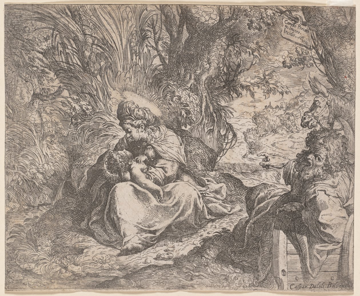 Odpoczynek w ucieczce do Egiptu, 1587-1590 . autorstwa Camillo Procaccini