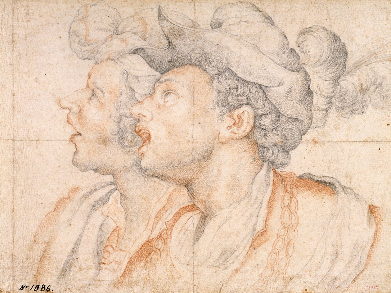 Dwie młodsze głowy, ok. 1590 autorstwa Camillo Procaccini