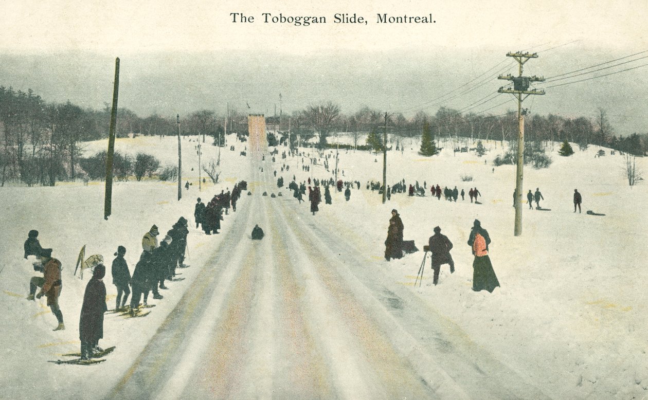 Zjeżdżalnia saneczkowa, Montreal, Quebec, Kanada (zdjęcie kolorowe) autorstwa Canadian Photographer