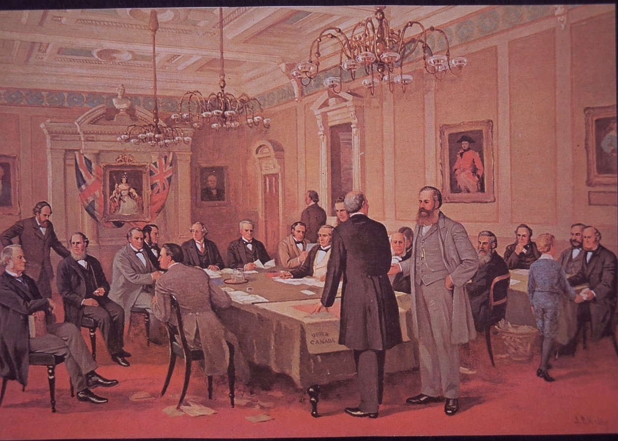 Brytyjska ustawa o Ameryce Północnej z 1867 r., w wyniku której powstała Kanada autorstwa Canadian School