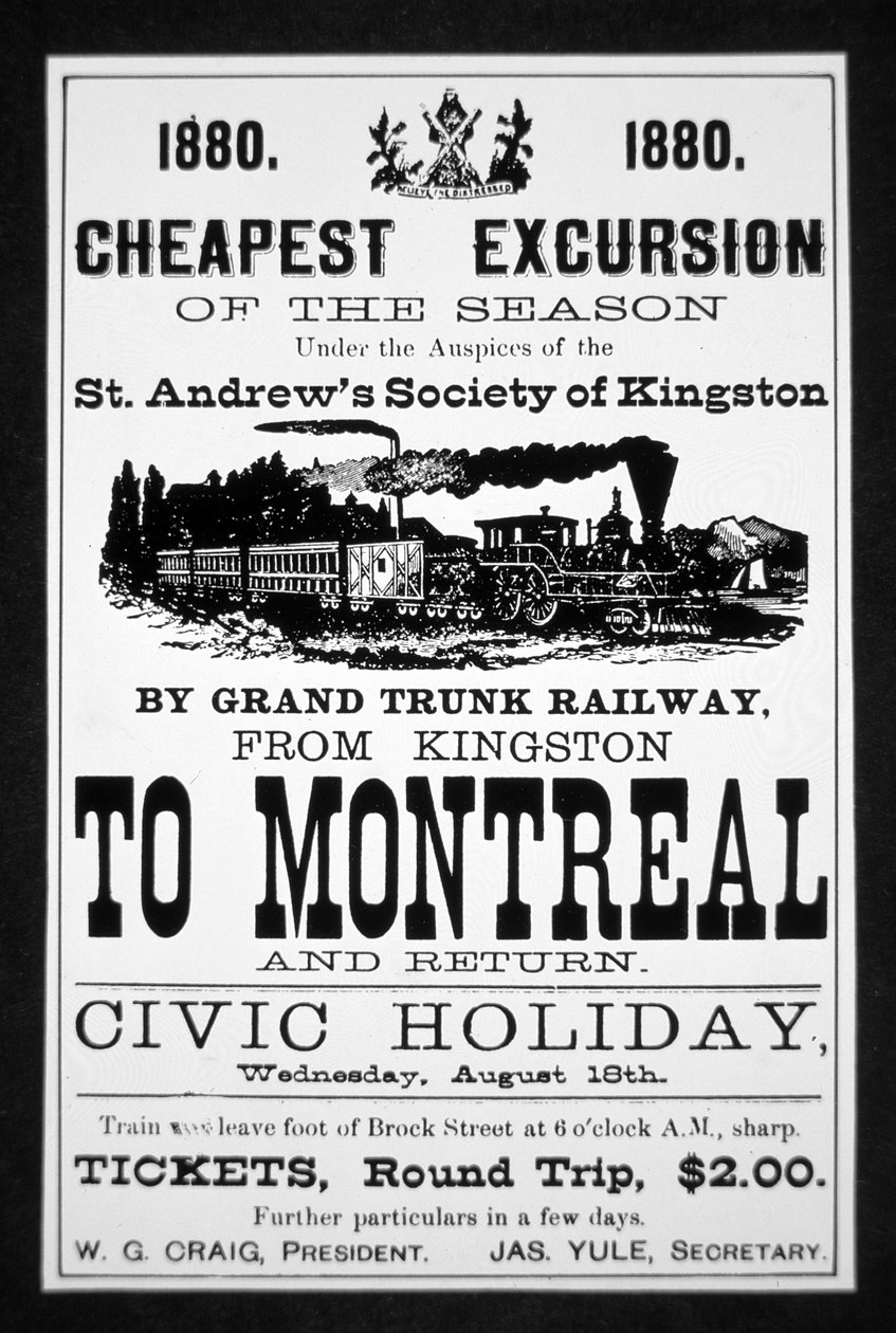 Plakat Kolei Wielkiego Pnia autorstwa Canadian School