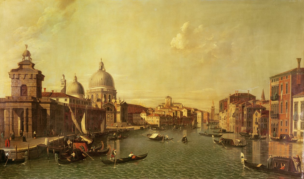 Kościół La Salute i Grand Canal autorstwa Giovanni Antonio Canal