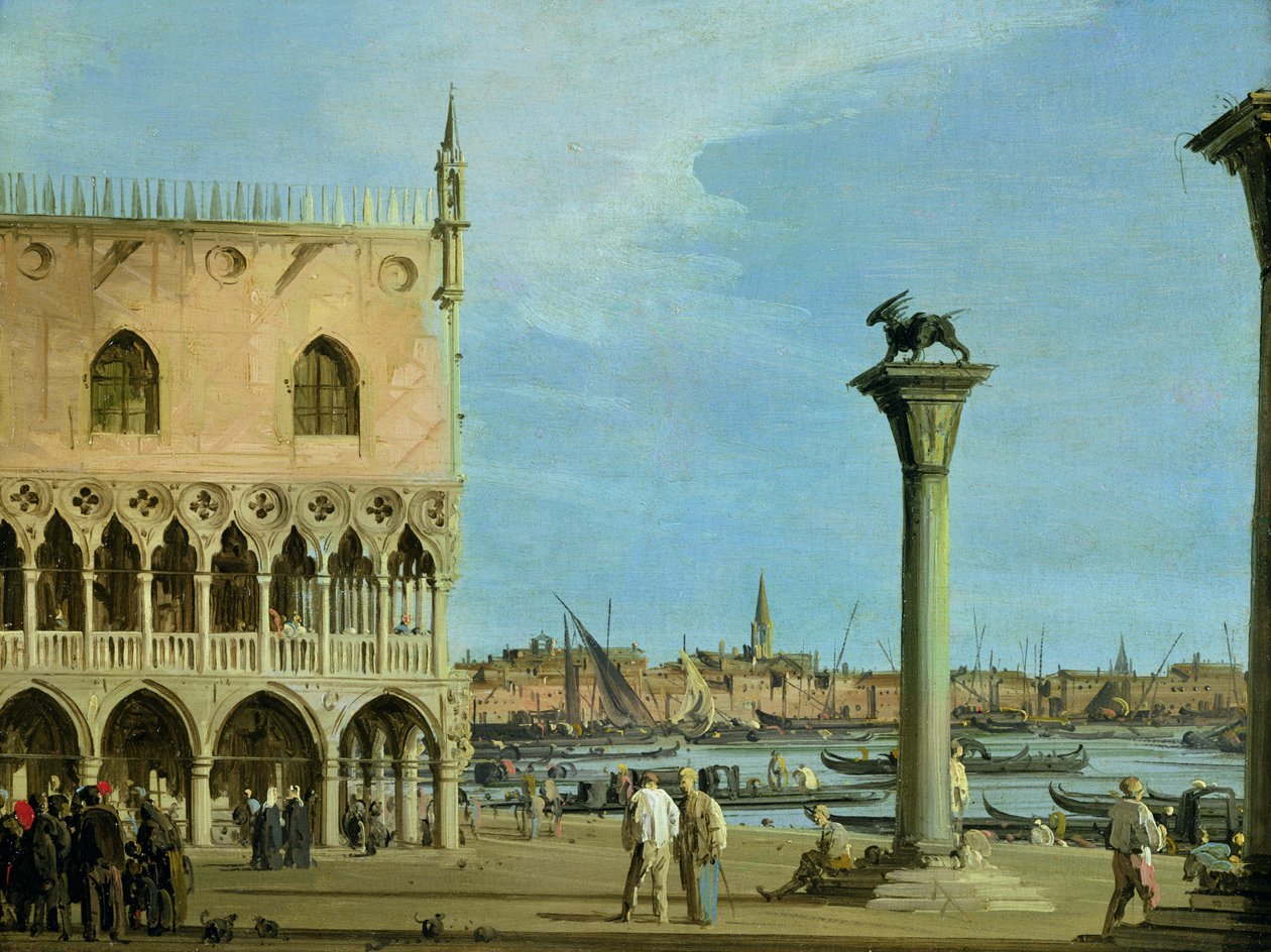 Piazzetta di San Marco na południe, Wenecja autorstwa Giovanni Antonio Canal