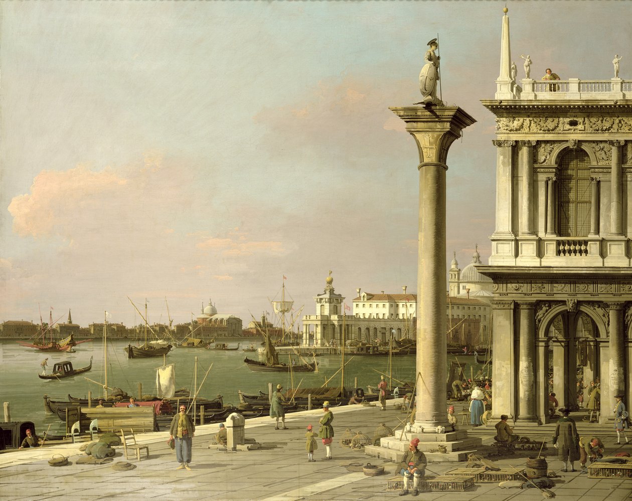 Widok na wejście do Canal Grande z Piazzetta autorstwa Giovanni Antonio Canal