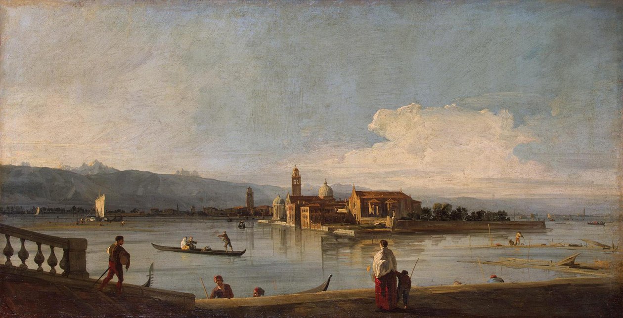 Widok na wyspy San Michele, San Cristoforo i Murano, z Fondamenta Nuove, ok. 1725-28 r. autorstwa Giovanni Antonio Canal