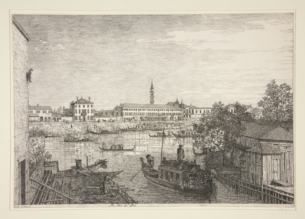 Ale Porte del Dolo (U zamków Dolo), z cyklu Vedute (Widoki) autorstwa Canaletto (Giovanni Antonio Canal)