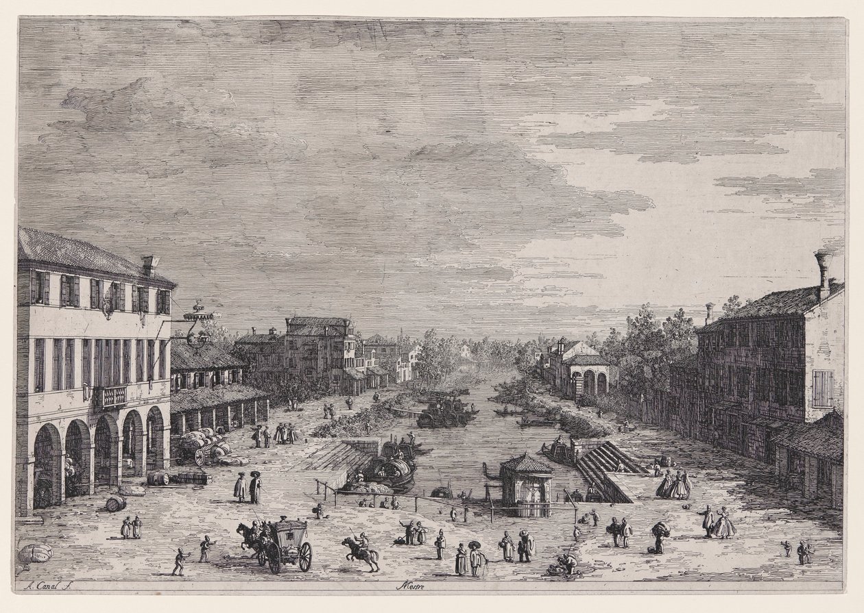Mestre, z cyklu Weduta (Widoki) autorstwa Canaletto (Giovanni Antonio Canal)