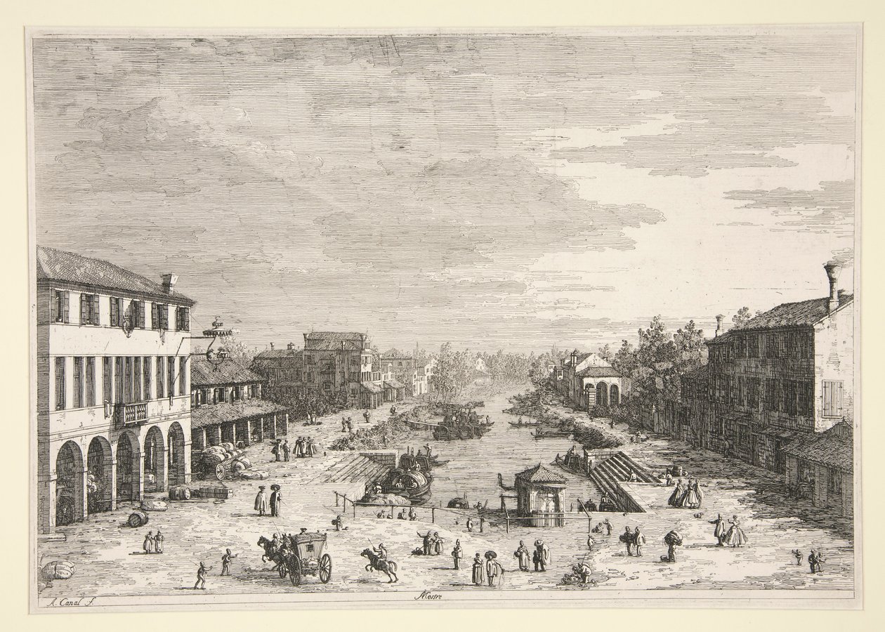 Mestre, z cyklu Weduta (Widoki) autorstwa Canaletto (Giovanni Antonio Canal)