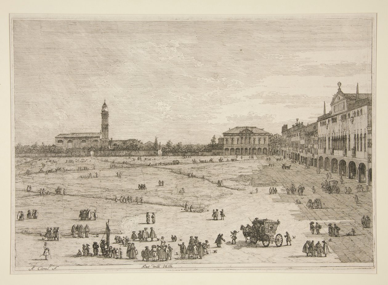 Pr? della Valle, z serii Vedute (Widoki) autorstwa Canaletto (Giovanni Antonio Canal)