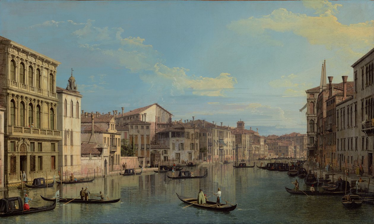 Kanał Grande w Wenecji od Palazzo Flangini do Campo San Marcuola autorstwa Canaletto (Giovanni Antonio Canal)