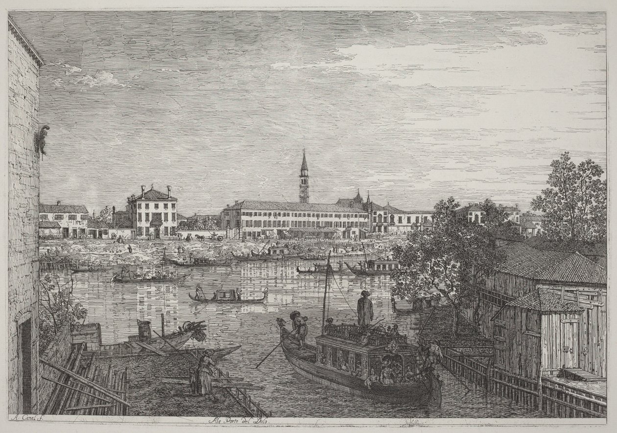 Przy bramach Dolo autorstwa Canaletto