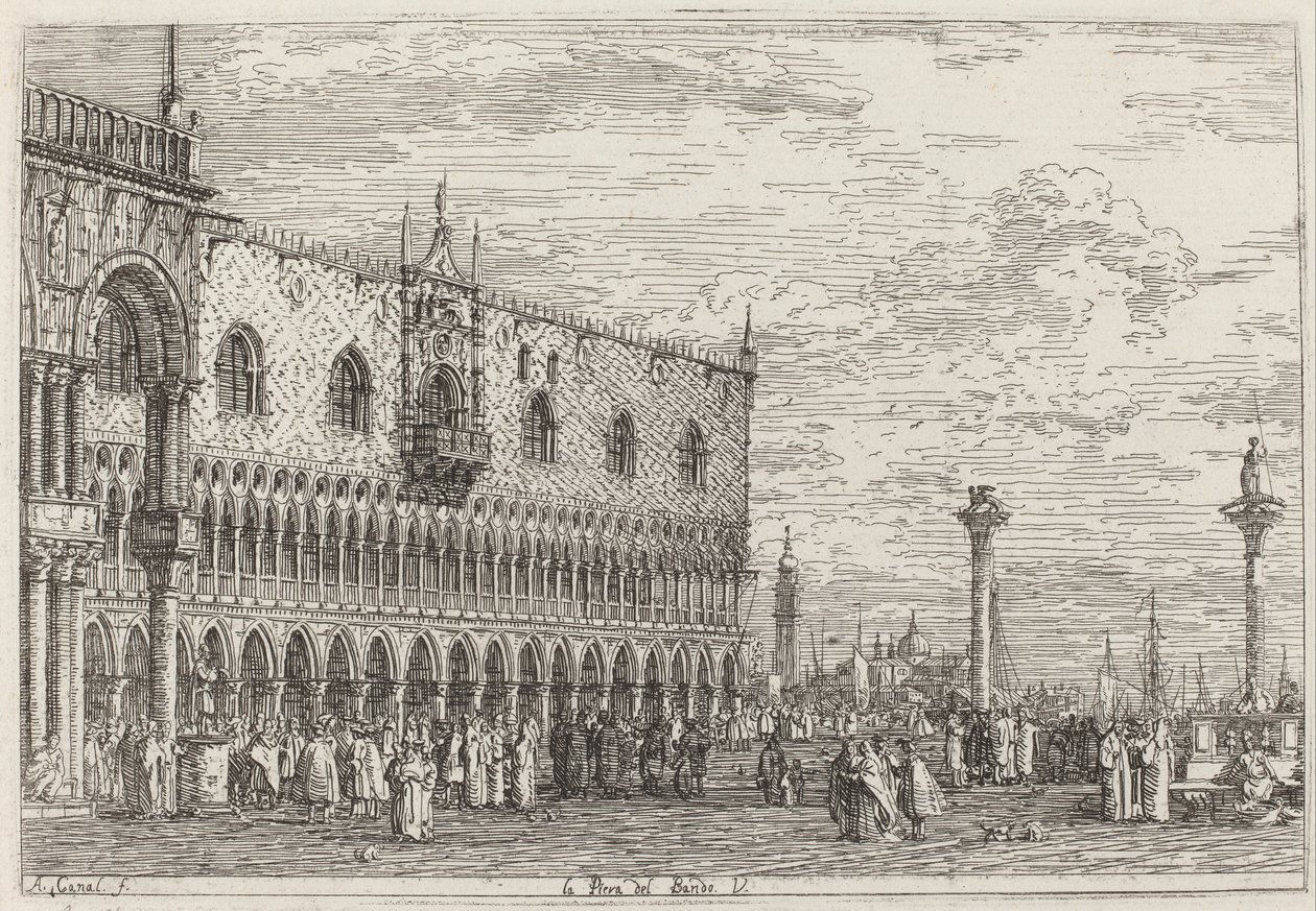Canaletto - La Piera del Bando. V. - Google Art Project autorstwa Canaletto
