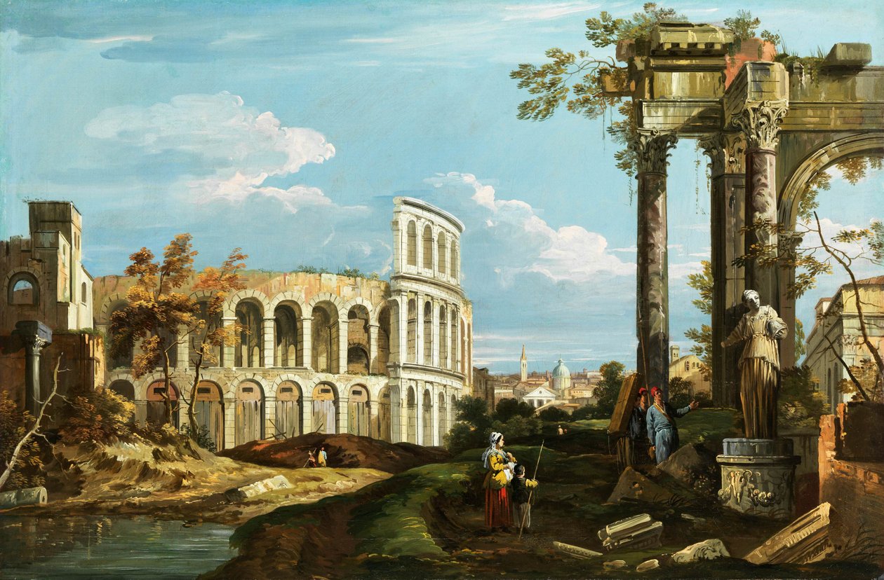 Canaletto Capriccio z areną autorstwa Canaletto