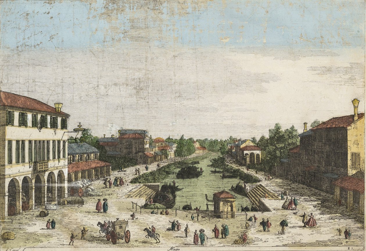 Canaletto Mestre kolorowy autorstwa Canaletto
