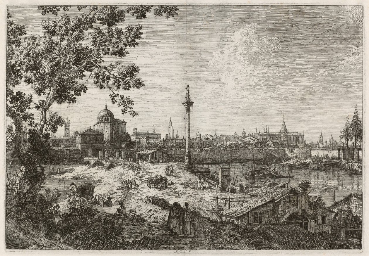 Wyimaginowany widok Padwy autorstwa Canaletto
