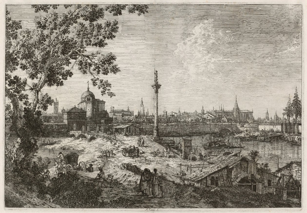 Wyobrażony widok Padwy autorstwa Canaletto
