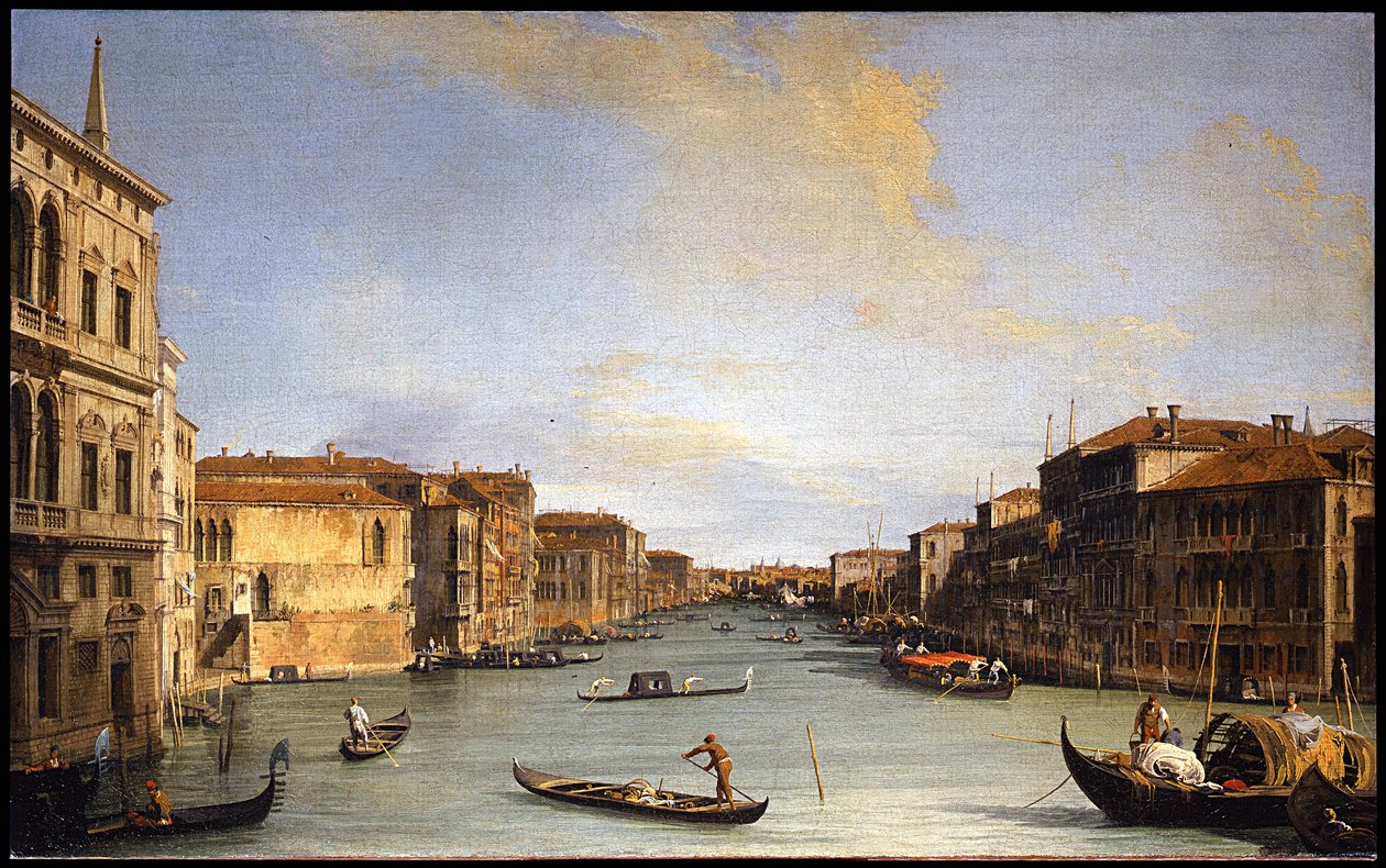 Włoski:  Veduta del Canal Grande Widok na Wielki Kanał autorstwa Canaletto