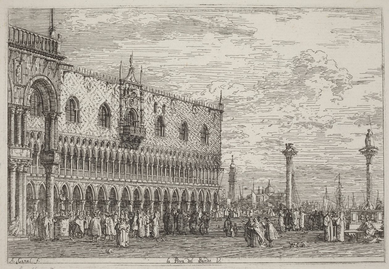 La Piera del Bando. V. autorstwa Canaletto