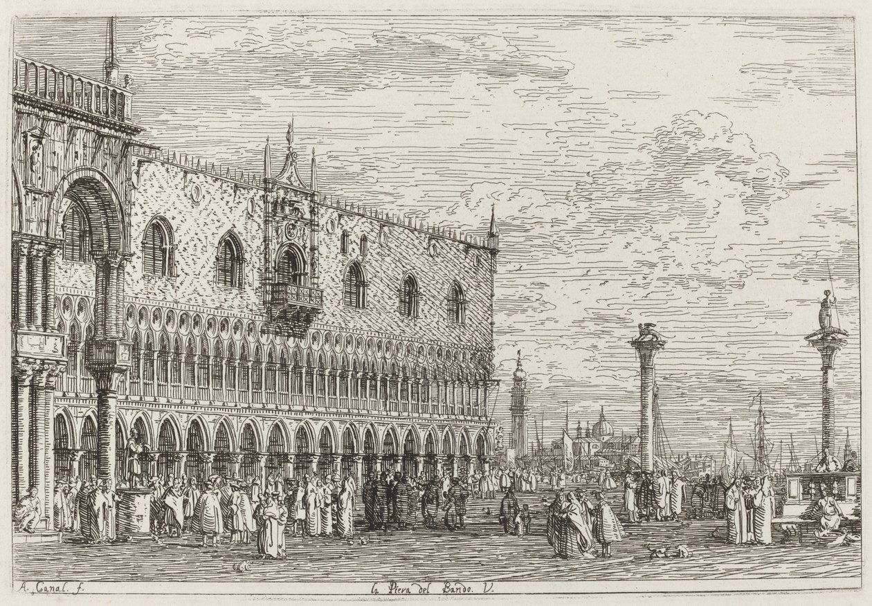Molo zespołu. V. [dolny prawy] autorstwa Canaletto