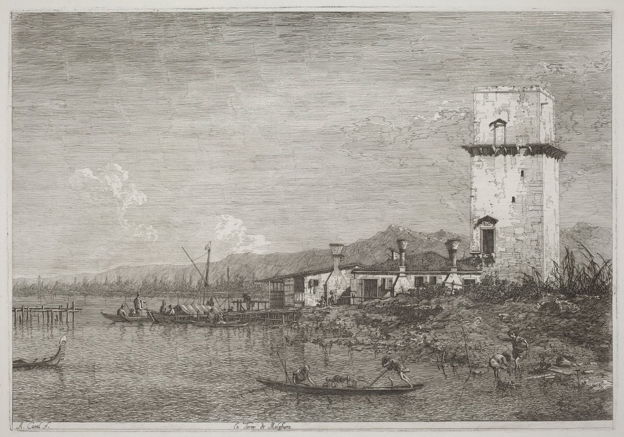 Wieża w Malghera autorstwa Canaletto