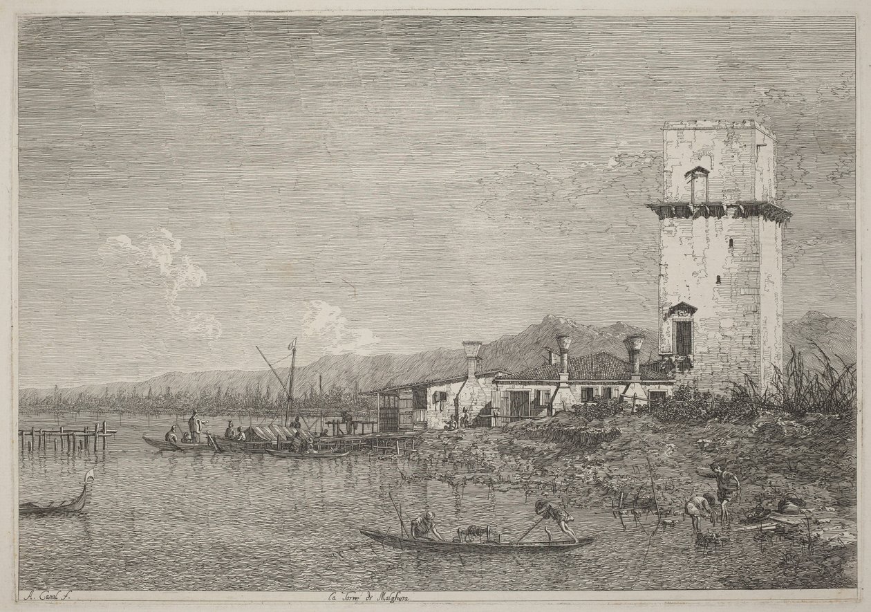 Wieża w Malgherze autorstwa Canaletto
