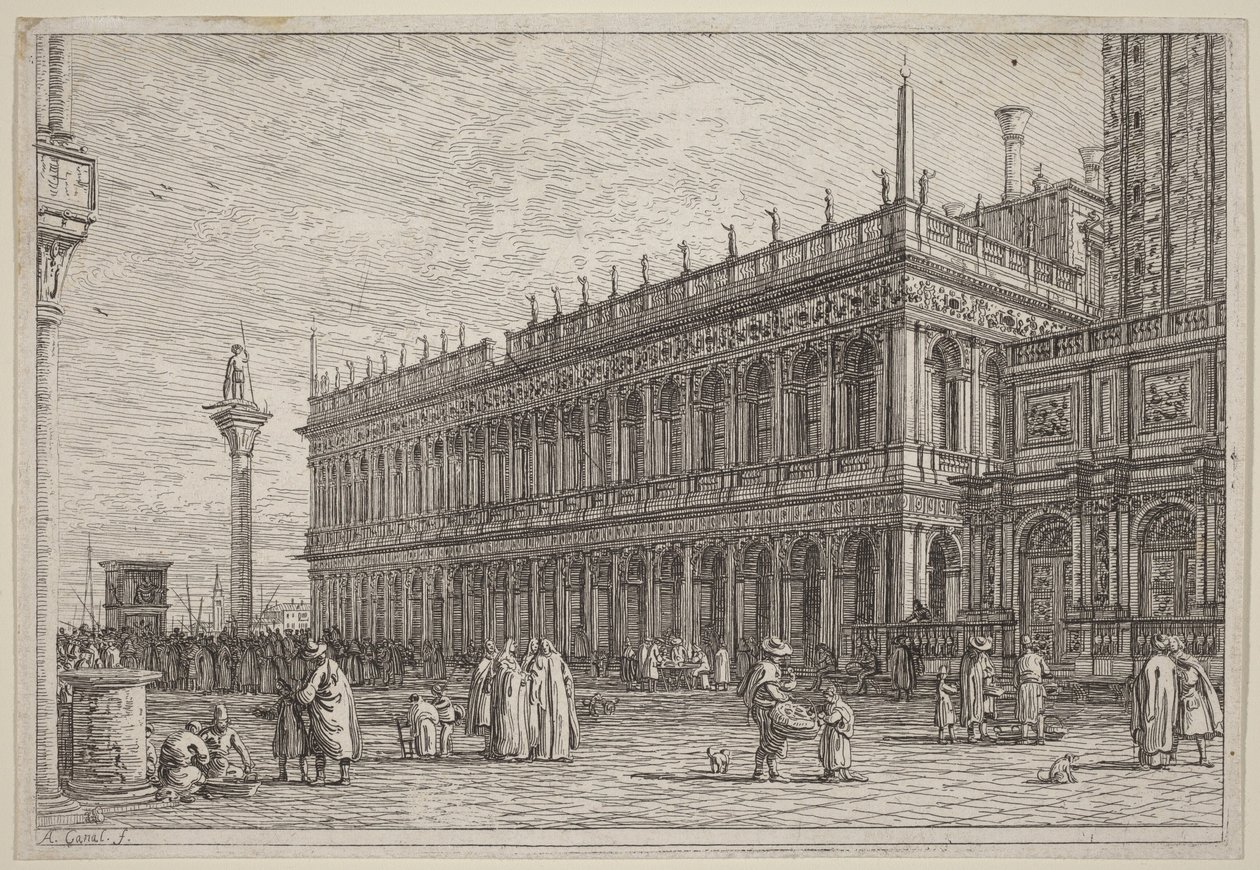 Księgarnia. V. autorstwa Canaletto