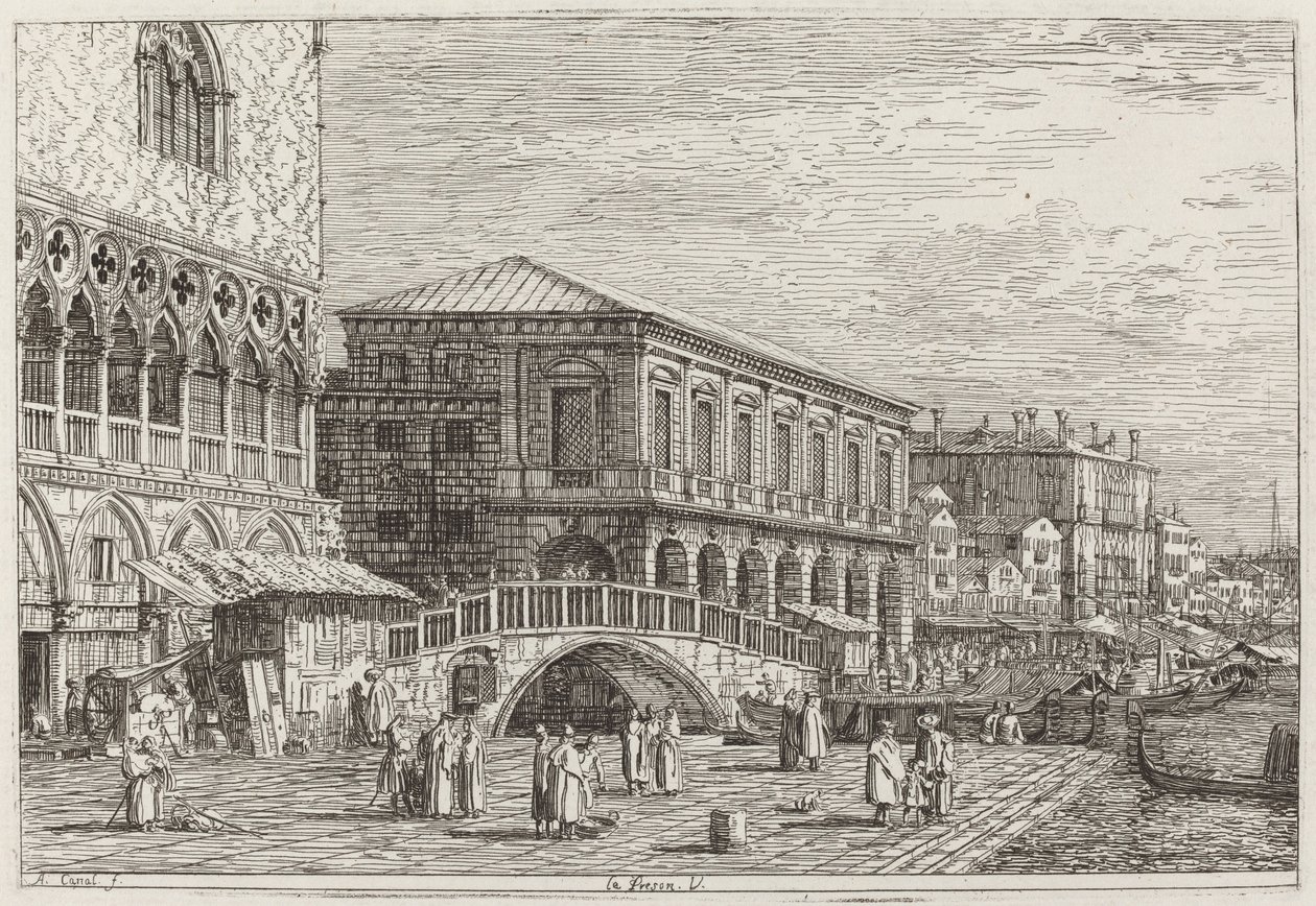 Le Preson. V. [dolny lewy], ok. godz. 17351746. autorstwa Canaletto