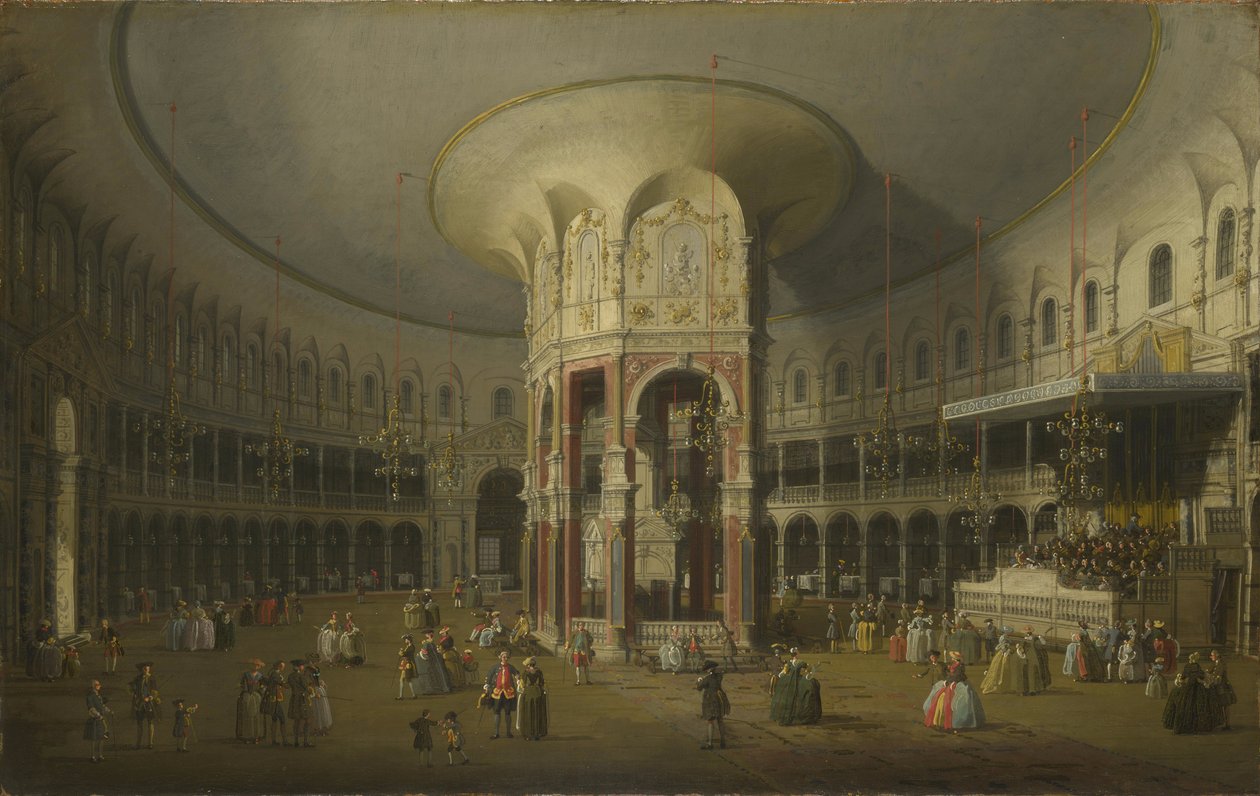 Londyn: Wnętrze Rotundy w Ranelagh autorstwa Canaletto