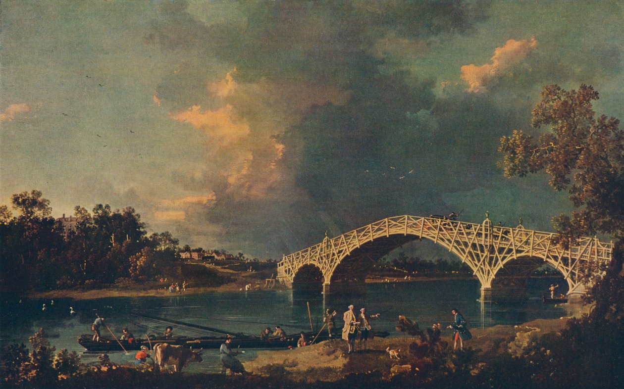 Stary most Walton, 1754 autorstwa Giovanni Antonio Canal