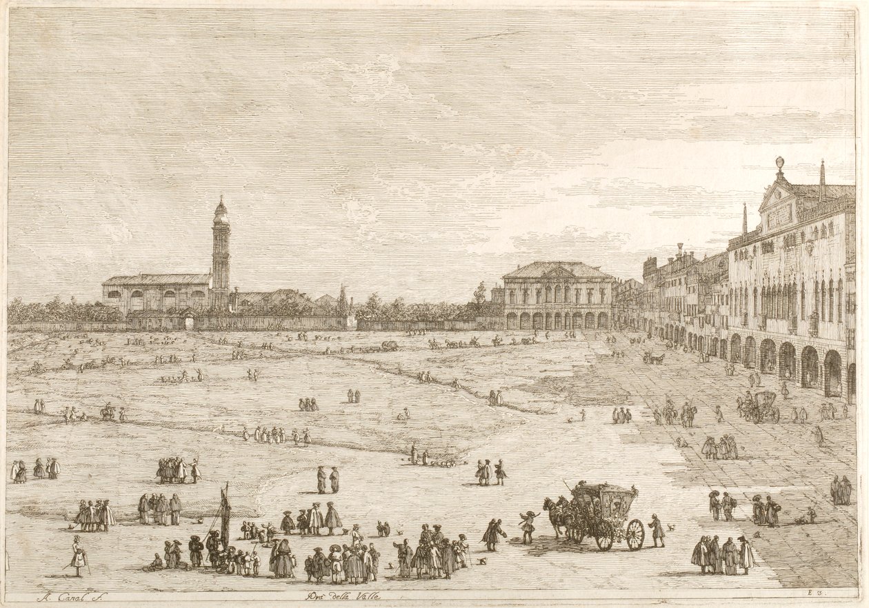 Prà della Valle, z cyklu „Widoki” autorstwa Canaletto
