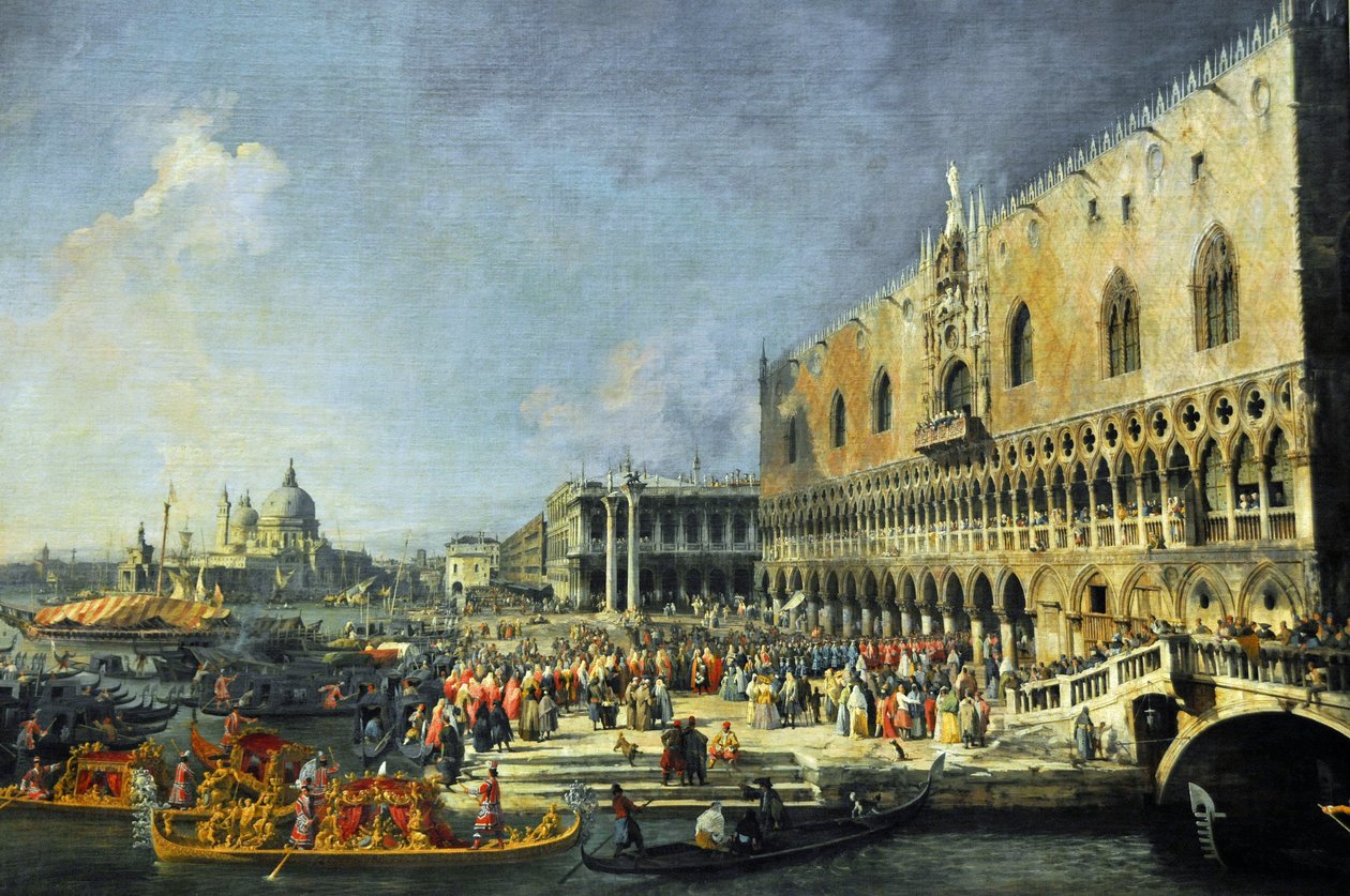 Przyjęcie francuskiego ambasadora w Wenecji autorstwa Canaletto