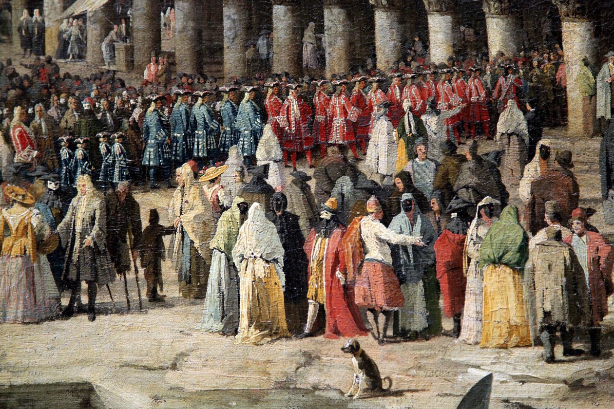 „Przyjęcie ambasadora Francji w Wenecji”, 1726-1727 autorstwa Canaletto